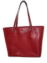 【中古】GUESS◆トートバッグ/--/RED/総柄【バッグ】