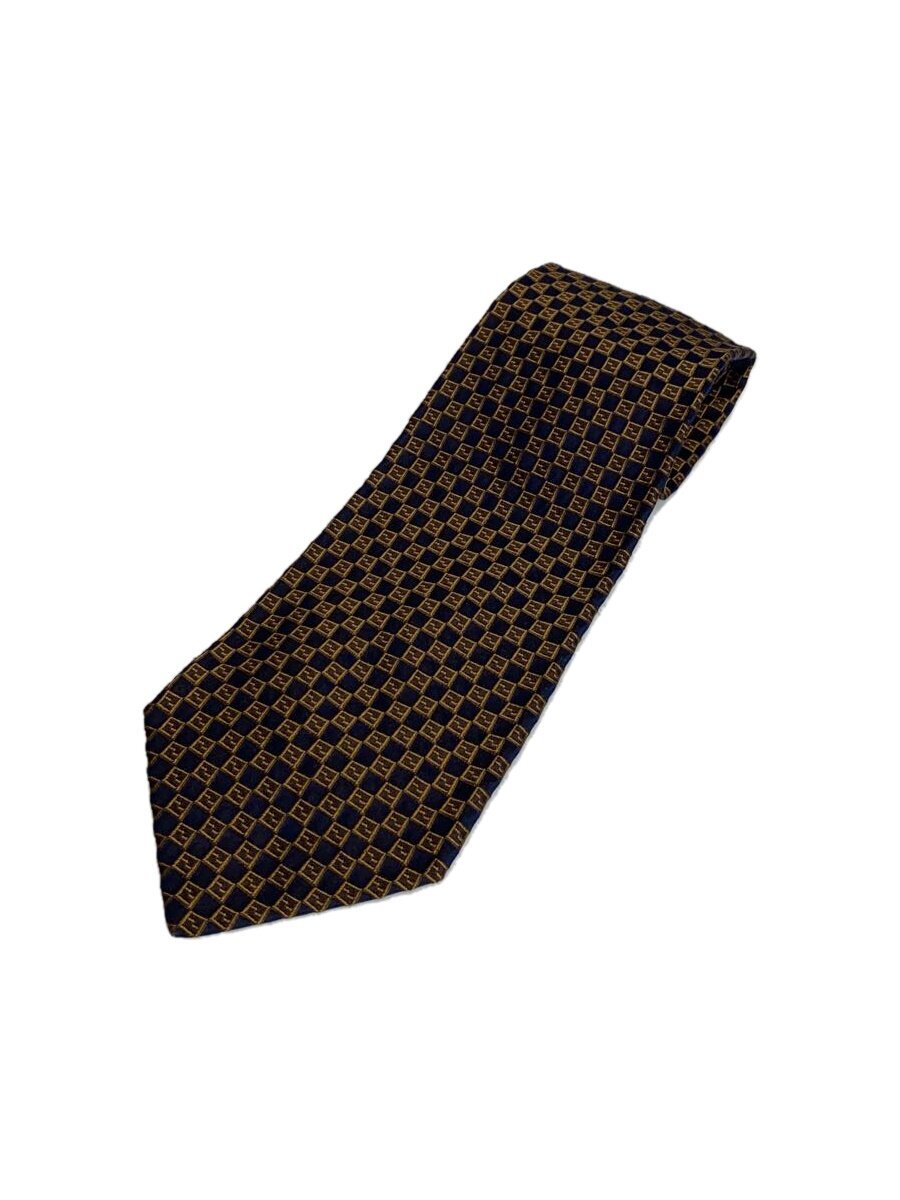 FENDI - 【中古】FENDI◆ネクタイ/シルク/NVY/メンズ【服飾雑貨他】