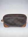 【中古】LOUIS VUITTON◆マルリー・ドラゴンヌPM_モノグラム・キャンバス_BRW/PVC/BRW【バッグ】
