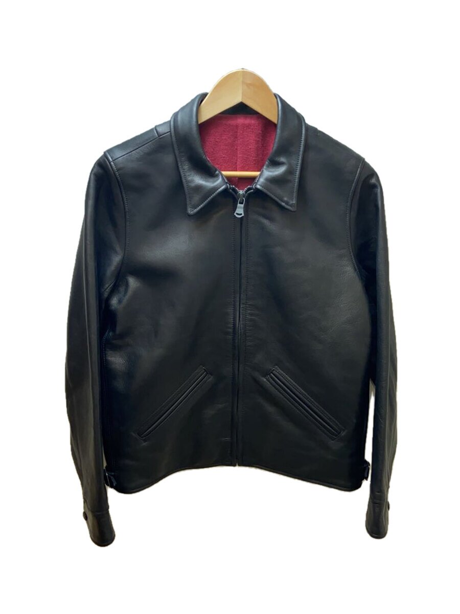 【中古】BAA COSTUME MFG◆レザージャケット・ブルゾン/S/馬革/BLK【メンズウェア】