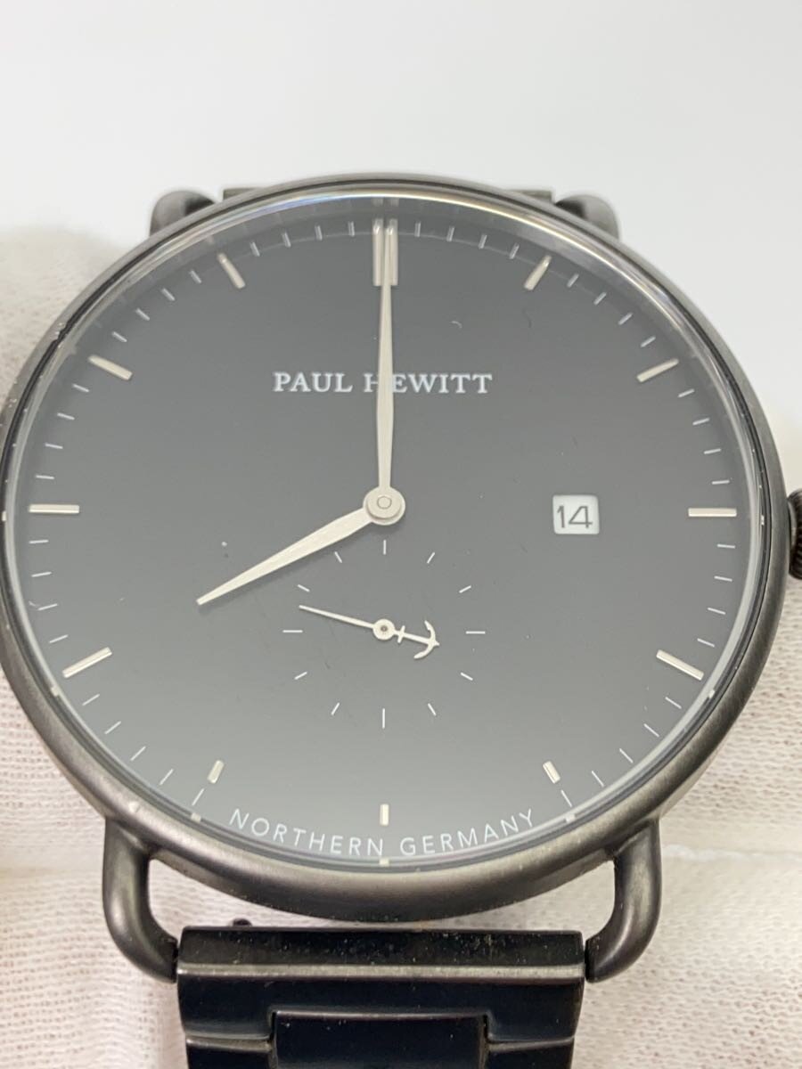 【ブランド】PAUL HEWITT 【ブランドカナ】ポールヒューイット 【型番】 【程度】B 【サイズ】 【メインカラー】ブラック 【素材・生地】ステンレス 【キーワード】　　 2026/02/20 セカンドストリートベイシア渋川店【4819】【中古】PAUL HEWITT◆腕時計/アナログ/ステンレス ブランド PAUL HEWITT 型番 カラー ブラック 柄 素材・生地 ステンレス>色・素材について サイズ >サイズ表示について 実寸（cm） 【腕時計】 ケース縦：4.2 / ケース横：4.4 / 文字盤縦：3.8 / 文字盤横：3.8 / ケースの厚さ：0.8 / バンド幅：2 / 手首周り：16 【その他】 その他サイズ：/ 商品は　セカンドストリートベイシア渋川店の店頭にて販売しております。商品に関するお問合わせは、お電話(TEL:0279-25-7612)にて、問合わせ番号：2348190767951をお伝えください。 配送方法やお支払い方法に関するお問い合わせは、サポートセンターまでご連絡をお願いします。 ※お電話の対応は営業時間内のみとなります。お問い合わせフォームでお問い合わせの際はご注文番号をご記入下さい この商品に関する出品店舗からのコメント 全体的に使用感が見られるお品物です。メタルバンドに小傷や擦れ傷あります。内側のメタルバンドが変色しています。
