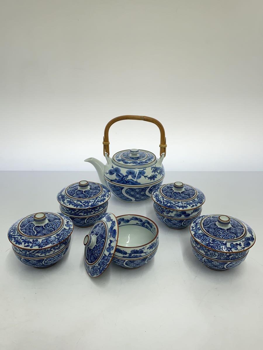 乐天商城 - 【中古】湯呑/6点セット/有田焼/英祥窯 地紋 松竹梅【キッチン用品】