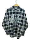 【中古】VETEMENTS◆22AW/DOUBLE ANARCHY FLANNEL SHIRT/シャツ/XS/BLK/UA53SH750B/イタリア//【メンズ...