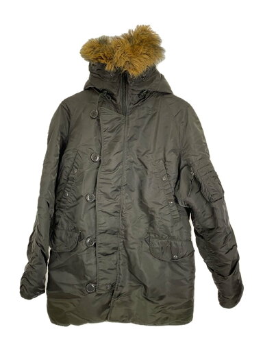 【中古】ALPHA INDUSTRIES◆N-3B フライトジャケット/L/カーキ/着用感有【メンズウェア】 【中古】ALPHA INDUSTRIES◆N-3B フライトジャケット/L/カーキ/着用感有【メンズウェア】