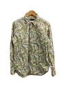 【中古】Engineered Garments◆長袖シャツ/M/コットン/GRN/ペーズリー【メンズウェア】