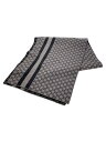 【中古】GUCCI◆マフラー/ウール/GRY/総柄/メンズ/523434【服飾雑貨他】