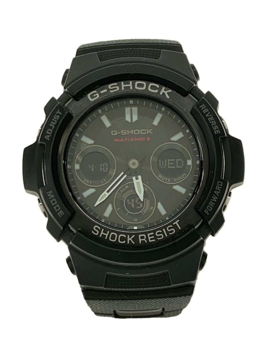 【中古】CASIO◆ソーラー腕時計・G-SHOCK/デジアナ/BLK/BLK【服飾雑貨他】