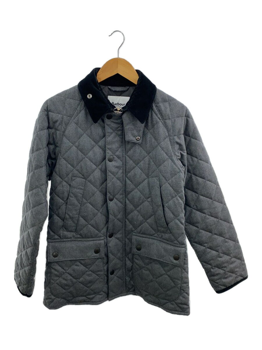 【中古】Barbour◆キルティングジャケット/36/ウール/GRY/無地/1702479【メンズウェア】