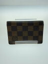 【中古】LOUIS VUITTON◆オーガナイザー・ドゥ・ポッシュ_ダミエ・エベヌ_BRW/PVC/BRW/総柄/メンズ【服飾雑貨他】