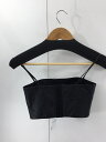 【中古】Alexander Wang◆カットソー/レザー/BLK/ビスチェ【レディースウェア】