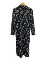【中古】LAUREN RALPH LAUREN◆イカリ柄/シャツワンピース/2/ポリエステル/GRY/総柄【レディースウェア】(4)