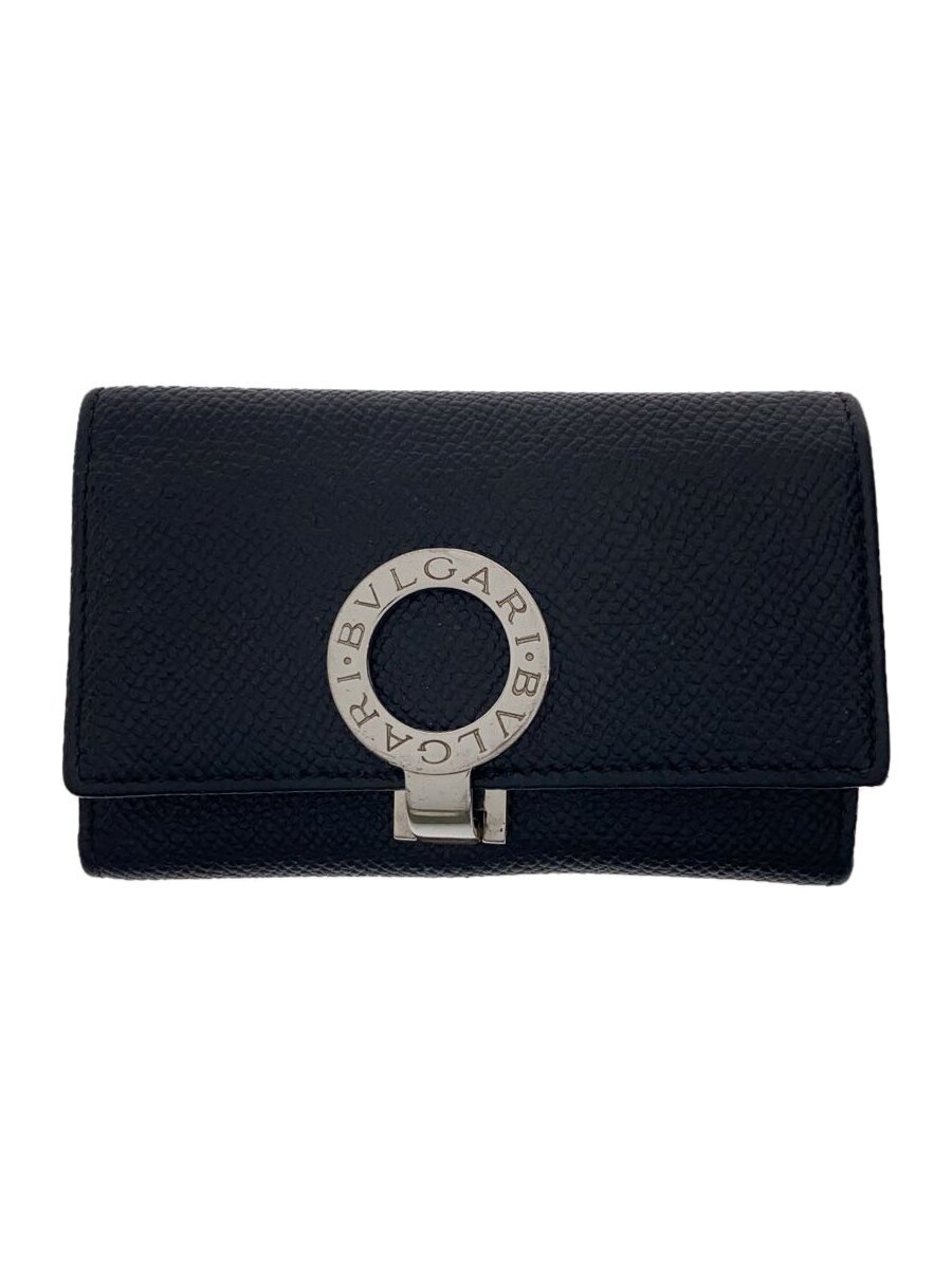 【中古】BVLGARI◆キーケース/レザー/BLK/メンズ/30422【服飾雑貨他】