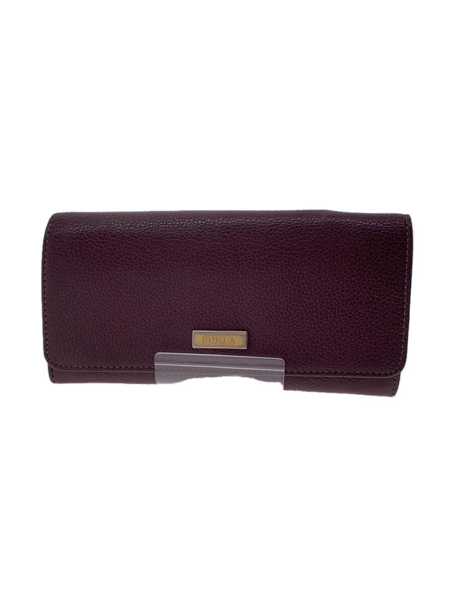 【中古】FURLA◆長財布/レザー/BRD/レ�