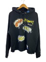 【中古】MIHARA YASUHIRO◆Words Balloon Printed Hoodie/パーカー/46/コットン/BLK/A11HD712【メンズウェ...