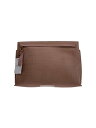【中古】LOEWE◆アナグラム ロゴ クラッチバッグ/レザー/ピンクベージュ ゴールド【バッグ】