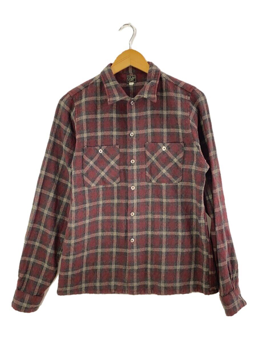 【中古】DALEE’S◆長袖シャツ/16.5/ウール/RED/チェック【メンズウェア】
