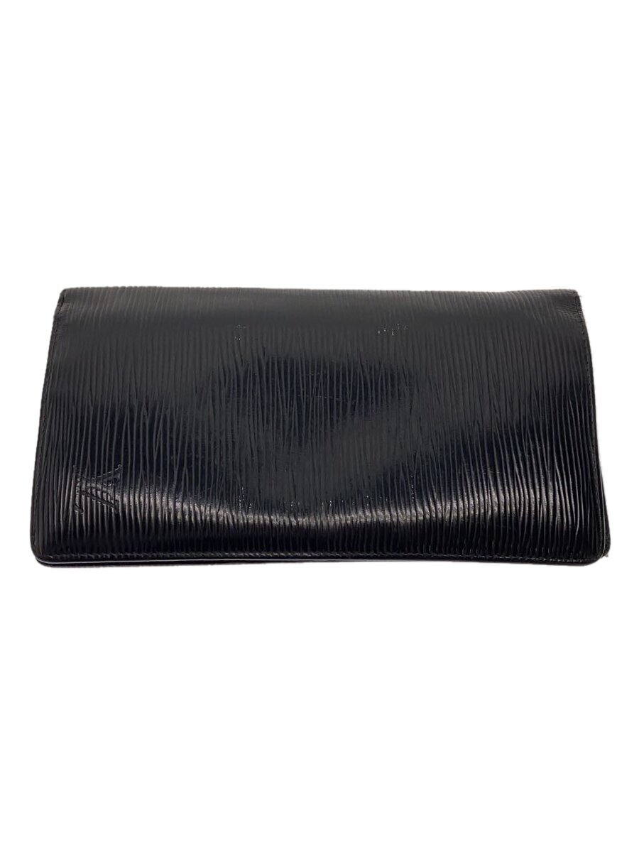 Rakuten - 【中古】LOUIS VUITTON◆ポルト・フォイユ・ブラザ_エピ_BLK/レザー/BLK/メンズ【服飾雑貨他】