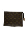 【中古】LOUIS VUITTON◆ポッシュ・トワレット19_モノグラム・キャンバス_BRW/PVC/BRW【バッグ】