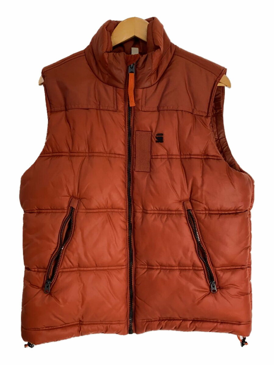 【中古】G-STAR RAW◆ダウンベスト/L/--/BRW【メンズウェア】