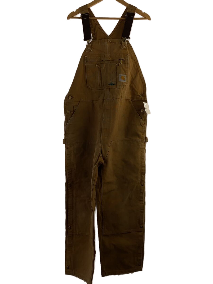 【中古】Carhartt◆オーバーオール/38/コットン/BEG/無地/R37【メンズウェア】