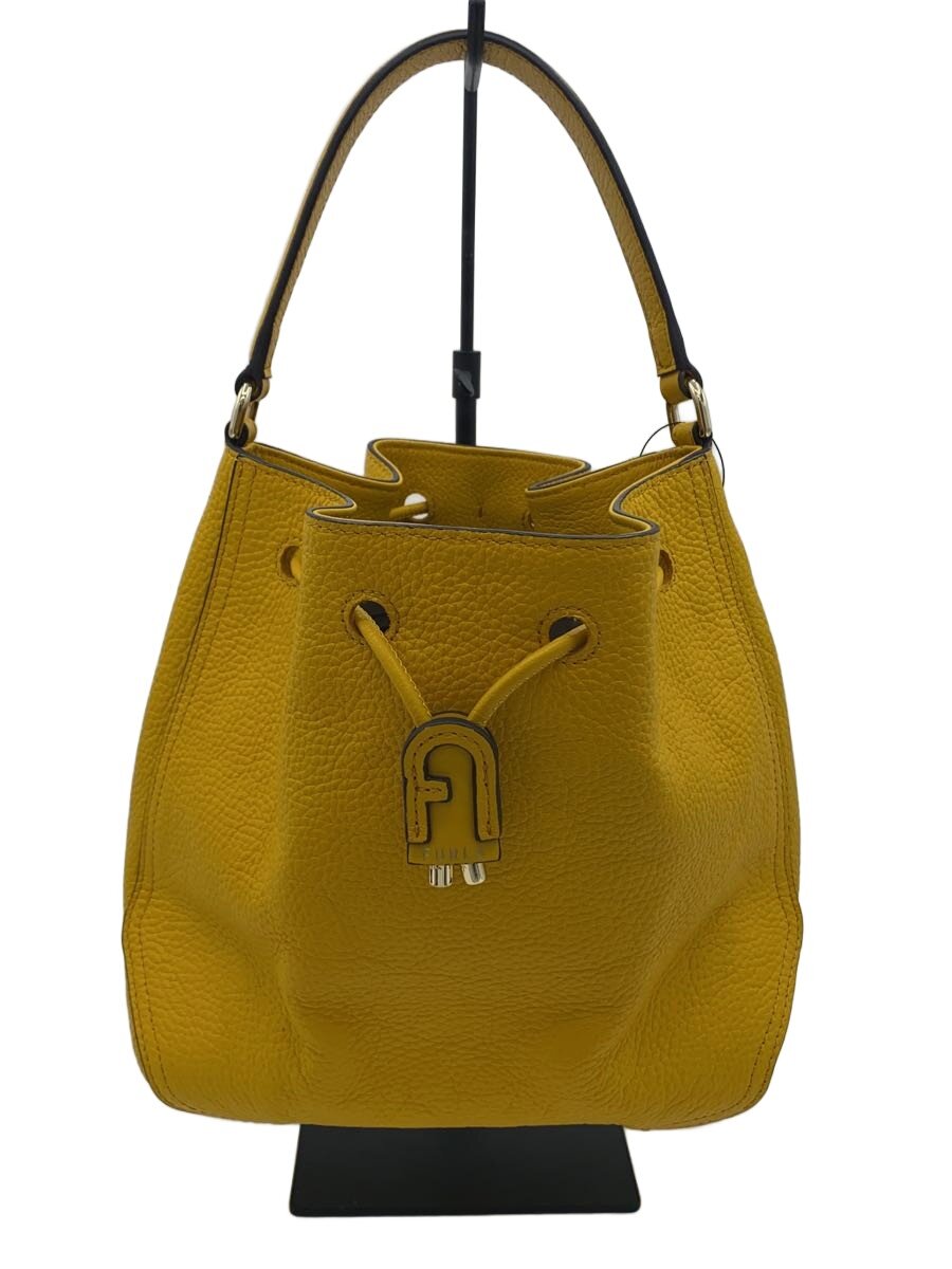 Furla - 【中古】FURLA◆巾着/2WAY/ショルダーバッグ/レザー/YLW/WB00541/汚れ有/使用感有//【バッグ】