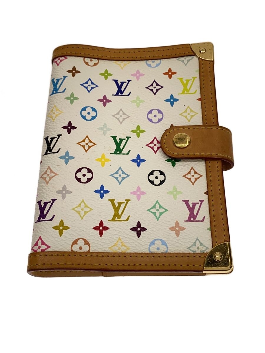 【中古】LOUIS VUITTON◆アジェンダPM_モノグラム・マルチカラー_ノワール/PVC/マルチカラー/レディース【服飾雑貨他】