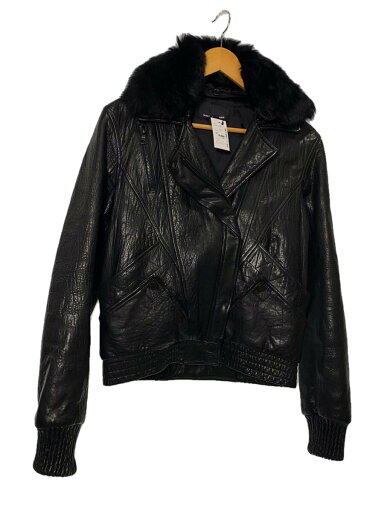 【中古】Alexander Wang◆レザージャケット・ブルゾン/2/羊革/BLK/無地【メンズウェア】 【中古】Alexander Wang◆レザージャケット・ブルゾン/2/羊革/BLK/無地【メンズウェア】