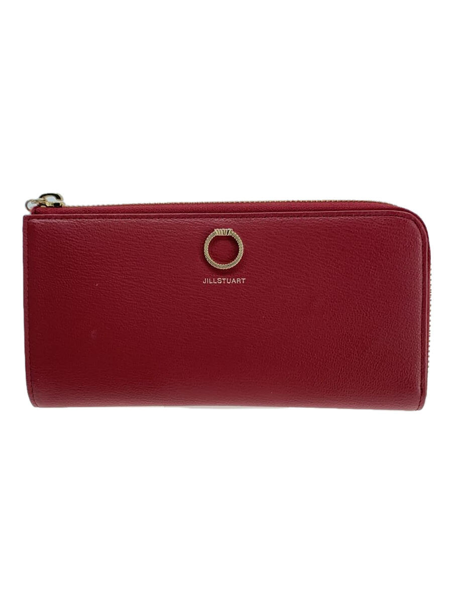 【中古】JILLSTUART◆エターナル/L字ファスナー/長財布/レザー/RED/無地/レディース【服飾雑貨他】