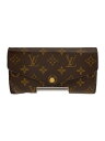 【中古】LOUIS VUITTON◆2)ポルト・フォイユ・サラ_モノグラム・キャンバス_BRW_フューシャ/PVC/BRW/レディース【服飾雑貨他】(4)