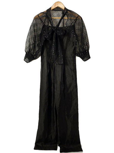 【中古】LEJA◆オールインワン/S/ポリエステル/BLK/無地【レディースウェア】 【中古】LEJA◆オールインワン/S/ポリエステル/BLK/無地【レディースウェア】