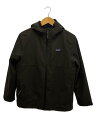 【中古】patagonia◆ジャケット/XXL/ポリエステル/BLK/無地【メンズウェア】