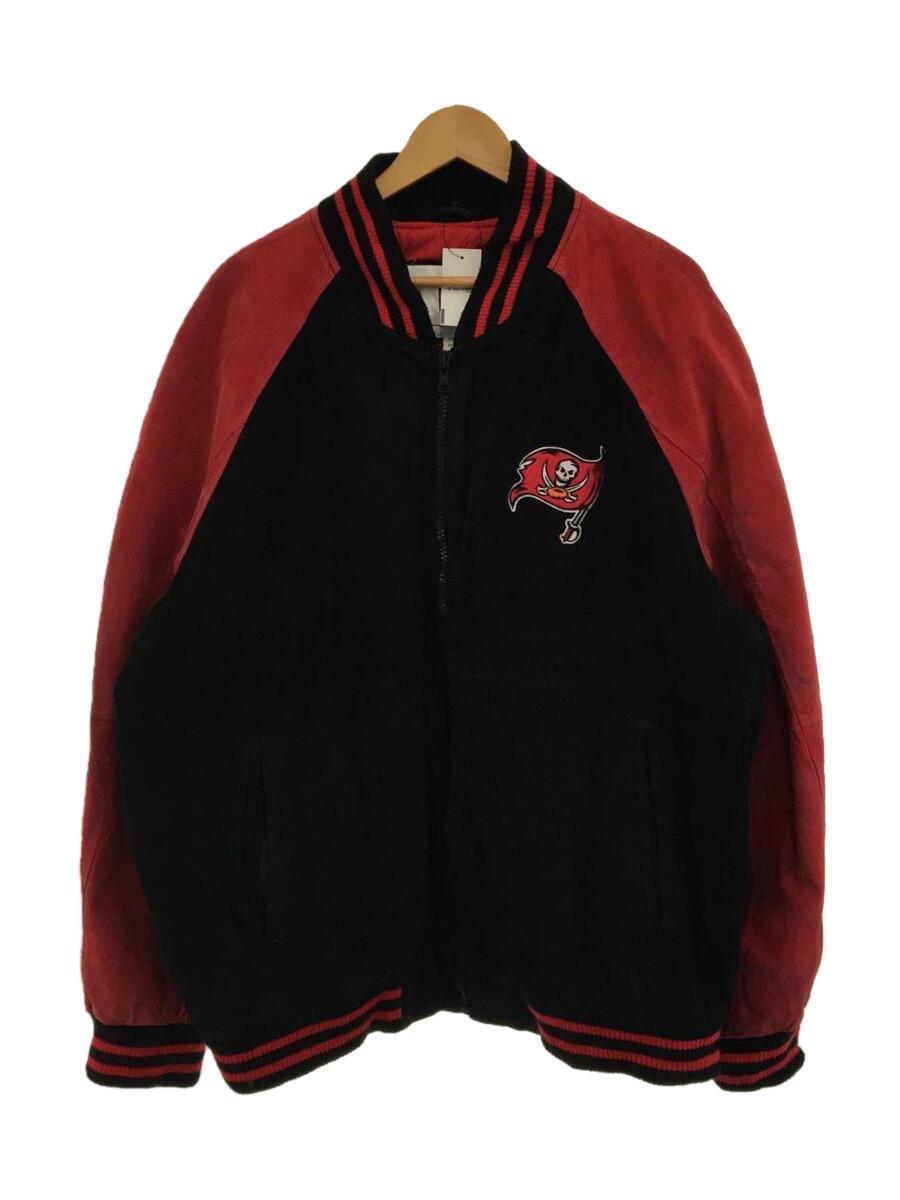 【中古】NFL スタジャン/バイカラー/BUCCANEERS/バッカニアーズ/XXL/レザー/BLK/無地【メンズウェア】