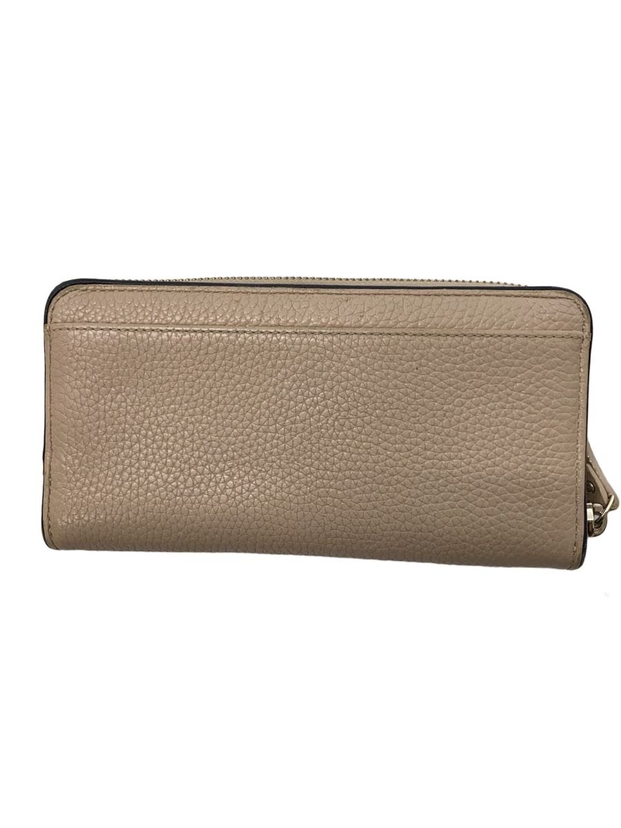 【中古】kate spade new york◆長財布/レザー/BEG/レディース/WLRU2654【服飾雑貨他】