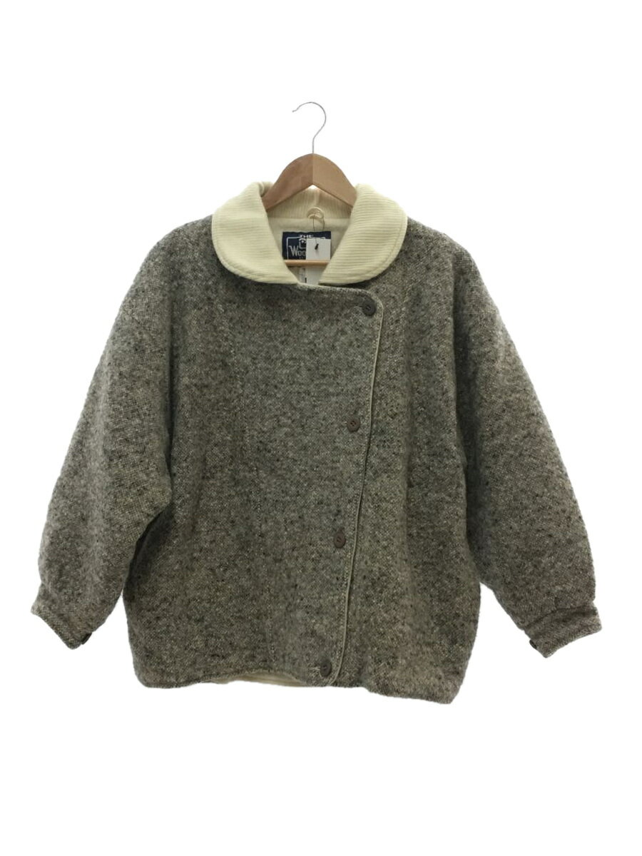 【中古】Woolrich◆ウールリッチ/ブルゾン/L/ウール/ベージュ【レディースウェア】