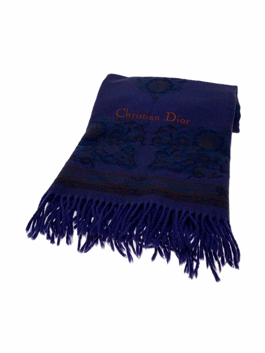 【中古】Christian Dior◆マフラー/--/NVY/レディース【服飾雑貨他】