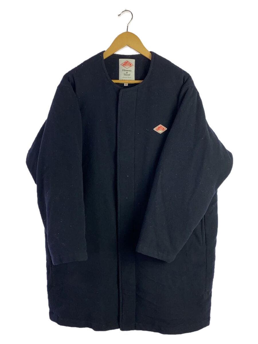 【中古】DANTON◆モッサノーカラーダウンコート/38/ウール/NVY/無地/DT-A0103//【レディースウェア】