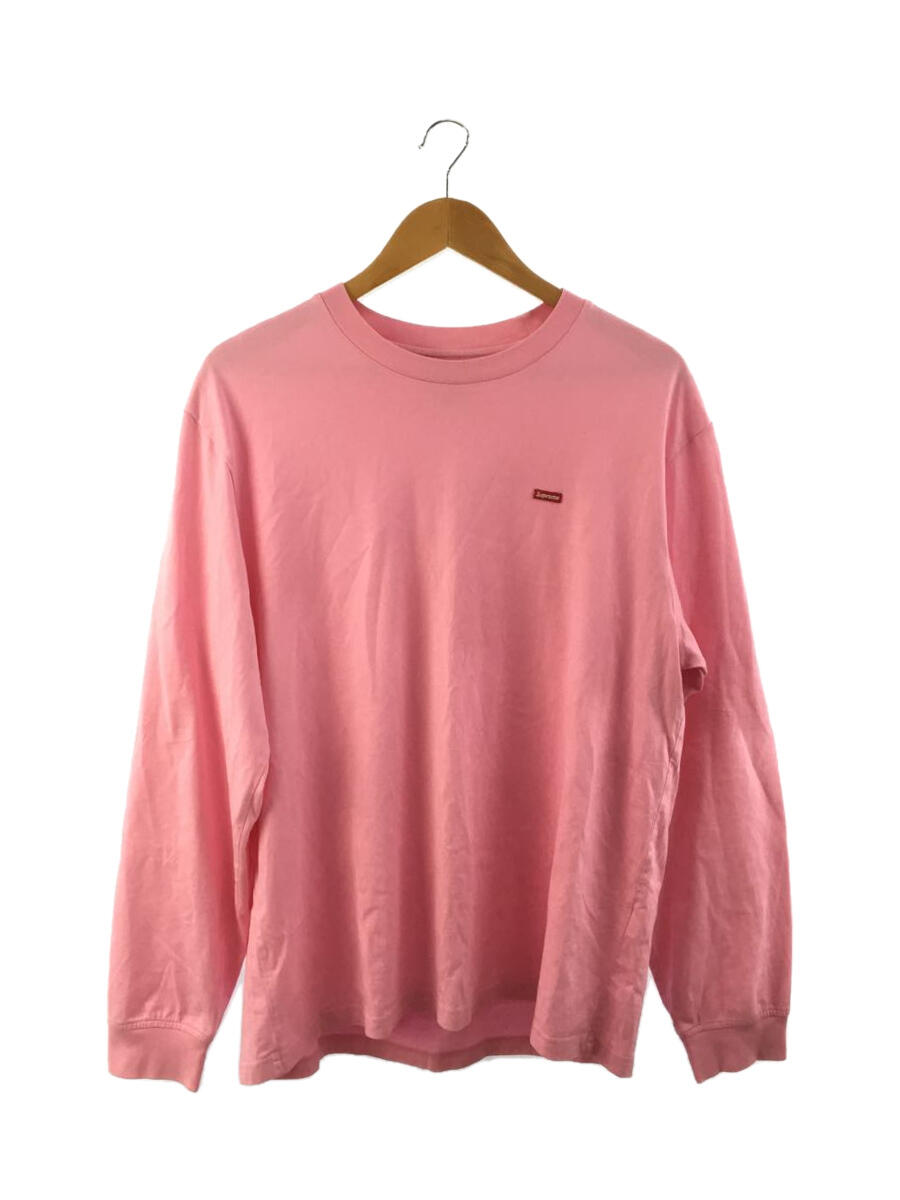 【中古】Supreme◆Small Box Logo LS Tee/長袖Tシャツ/M/コットン/PNK//【レディースウェア】