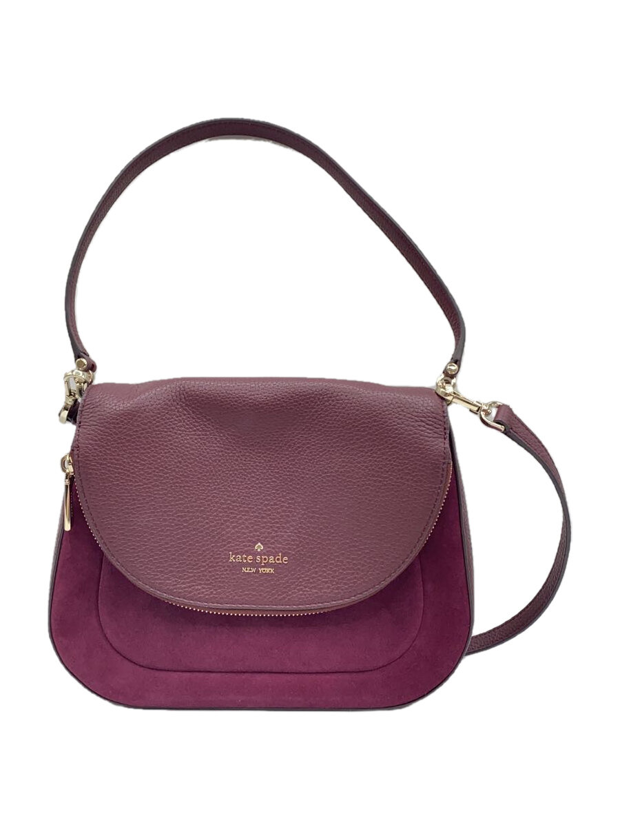 【中古】kate spade new york◆ショルダーバッグ/スウェード/BRD/WKR00543【バッグ】