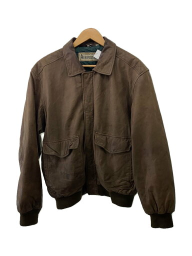 【中古】AEROPOSTALE◆レザージャケット・ブルゾン/L/レザー/BRW/無地【メンズウェア】 【中古】AEROPOSTALE◆レザージャケット・ブルゾン/L/レザー/BRW/無地【メンズウェア】