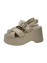 【中古】JILL by JILLSTUART◆ストラッププラットフォームサンダル/M/WHT/フェイクレザー/1254185006【シューズ】