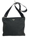 【中古】PRADA◆ショルダーバッグ/ナイロン/BLK/無地/VA0348【バッグ】