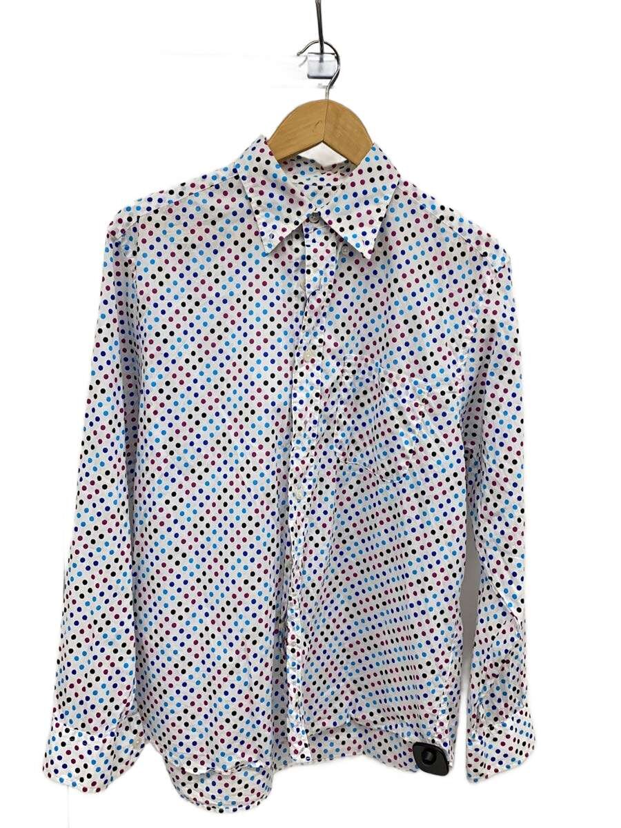 SOPHNET.◆長袖シャツ/S/コットン/WHT/ドット/SOPH-230024
