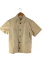 【中古】BOTTEGA VENETA◆21ss/Knotted Cotton Shirt In Beige/半袖シャツ/44/コットン/アイボリー//【メンズウ...