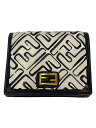【中古】FENDI◆2つ折り財布/レザー/WHT/メンズ【服飾雑貨他】