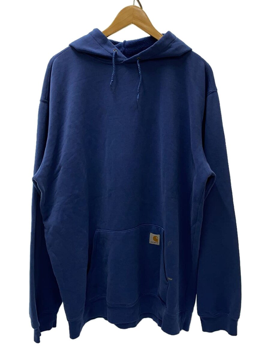 【中古】Carhartt◆パーカー/XL/コットン/BLU/無地【メンズウェア】