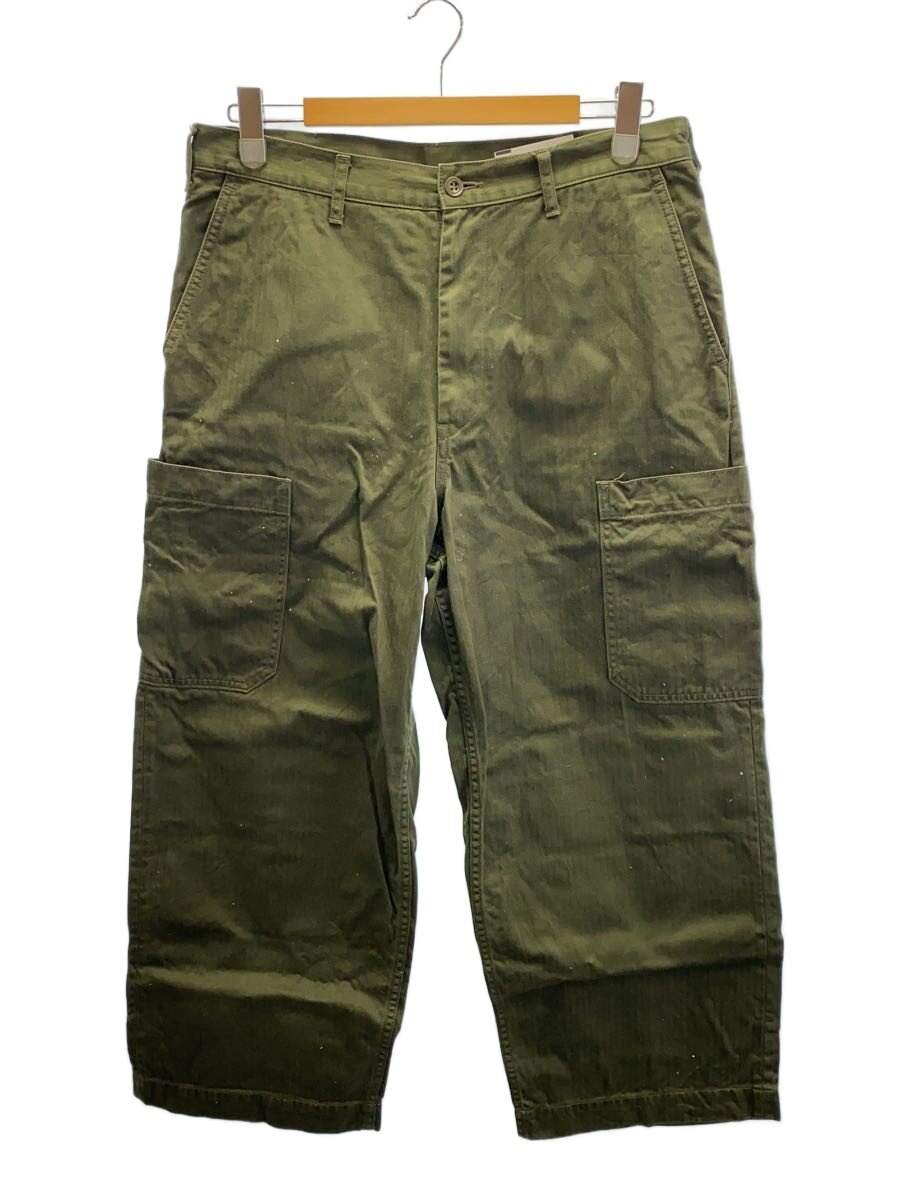 Graphpaper◆23SS/Suvin Herringbone Cargo/カーゴパンツ/1/コットン/GRN/GM231-40182