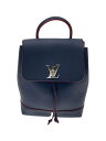 【中古】LOUIS VUITTON◆ロックミー・バックパック_NVY/レザー/NVY/無地【バッグ】