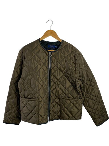 【中古】POLO RALPH LAUREN◆キルティングジャケット/M/ポリエステル/KHK/無地/211765212001/パイピングスレ【レディースウェア】 【中古】POLO RALPH LAUREN◆キルティングジャケット/M/ポリエステル/KHK/無地/211765212001/パイピングスレ【レディースウェア】