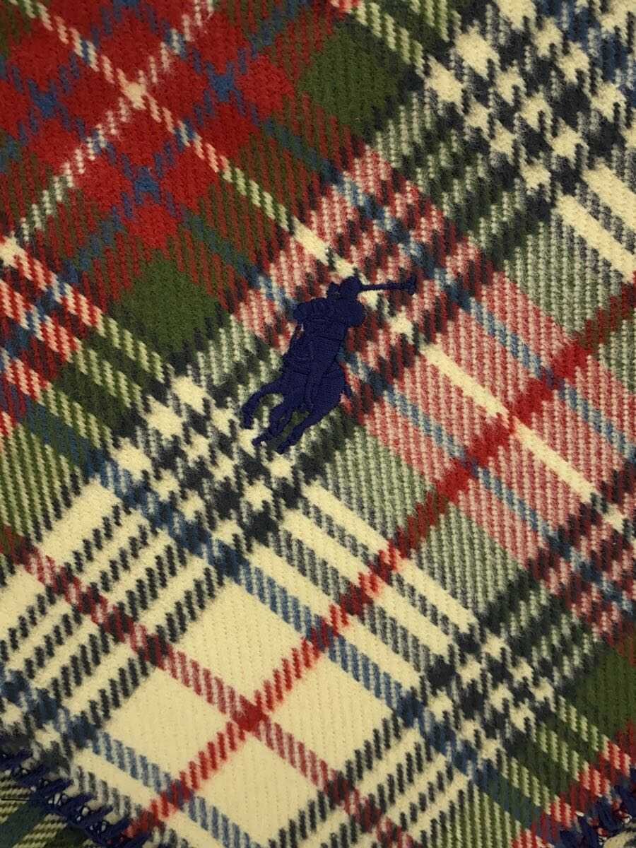 【中古】RALPH LAUREN◆ウールスチャアート ハーフコットンブランケット/リネンその他/マルチカラー/6072-3522-11【インテリア小物・日用雑貨】 [2]