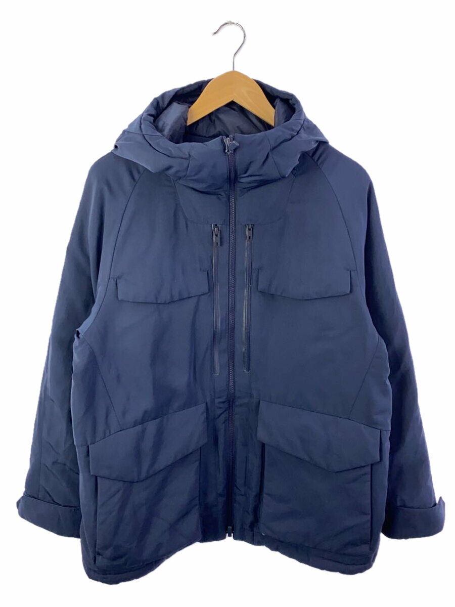 【中古】UNIQLO×White Mountaineering◆ハイブリッドダウンオーバーサイズパーカー/M/ポリエステル/NVY/無地/311-4425【メンズウェア】